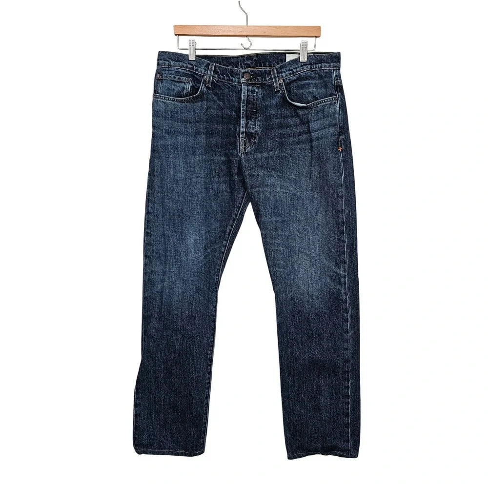 Imogene & Willie Barton Slim Jeans Mens 36 Selvedge Blue Dark Wash Button Fly
